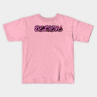 Believe Sequin Design Kids T-Shirt